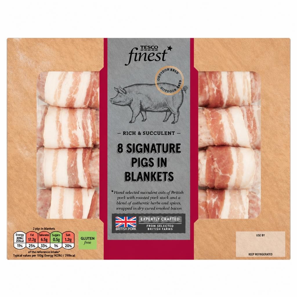 Tesco Finest 8 Signature Pigs in Blankets 336g