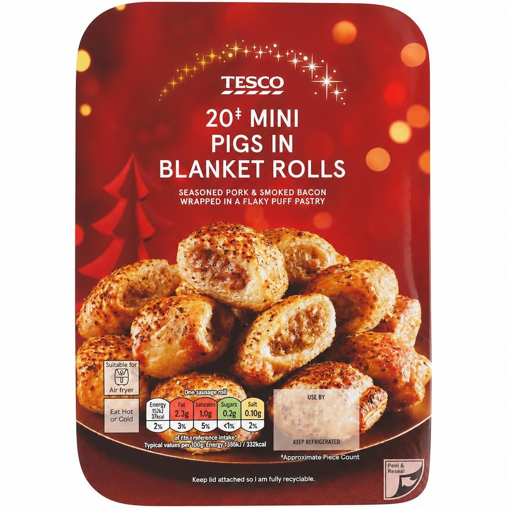 Tesco Mini Pigs In Blanket Rolls 220g