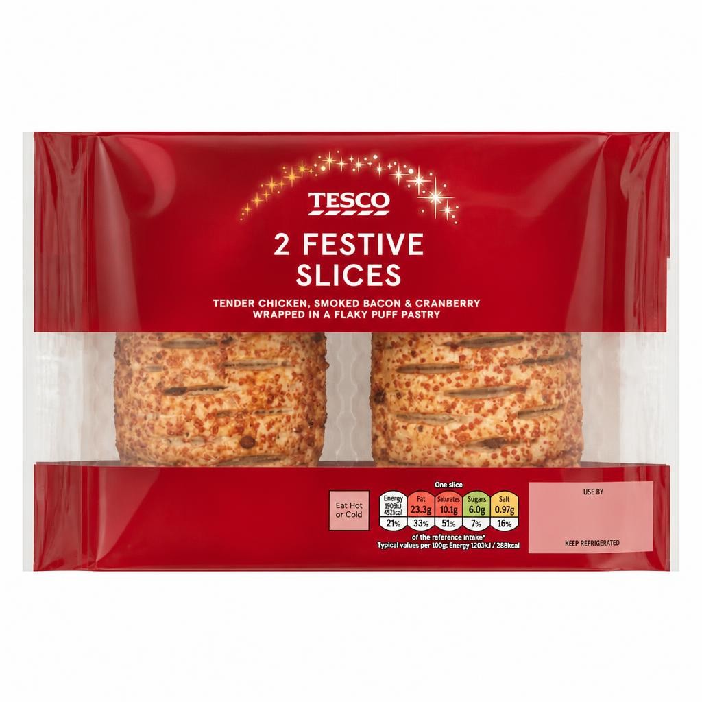Tesco 2 Festive Slice 300g