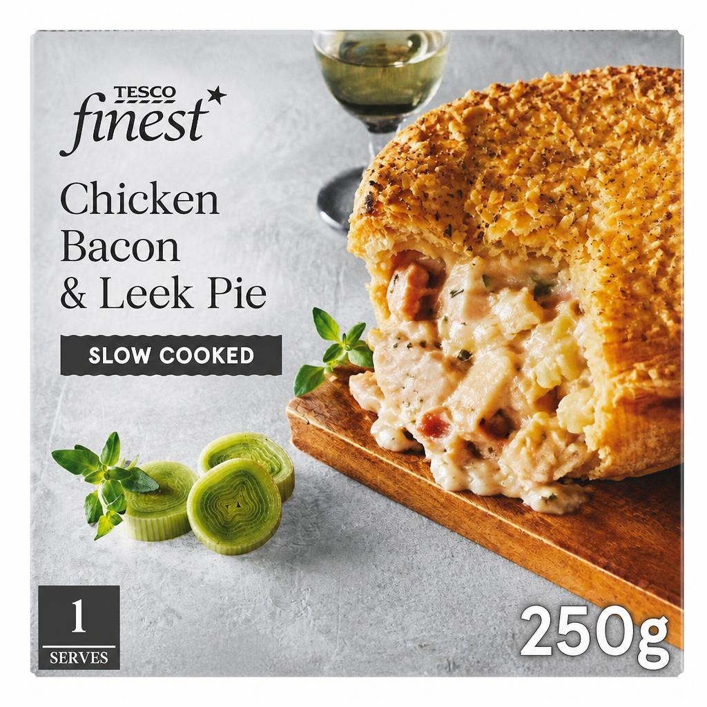 Tesco Finest Chicken, Bacon & Leek Pie 250g