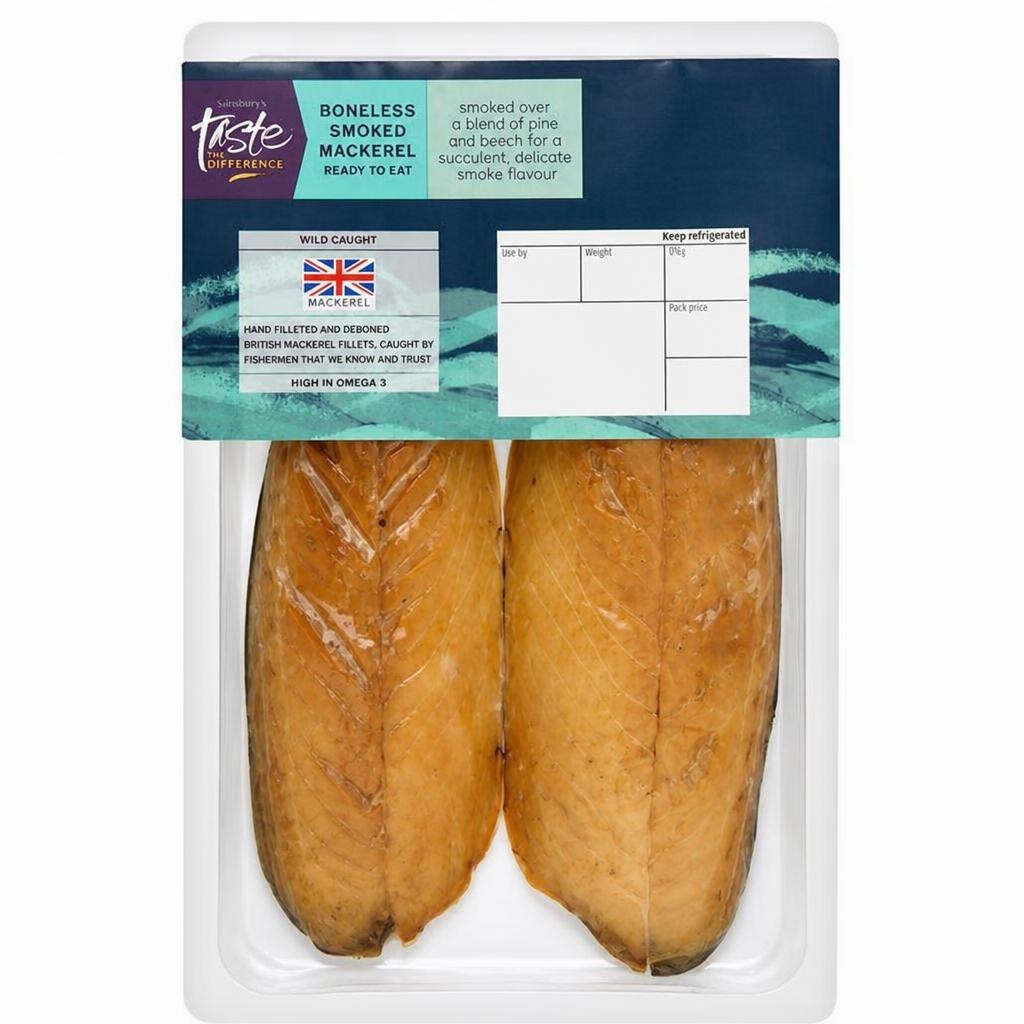 Sainsbury's (Approx. 165g) Ready to Eat Boneless Hot Smoked Mackerel, Taste the Difference