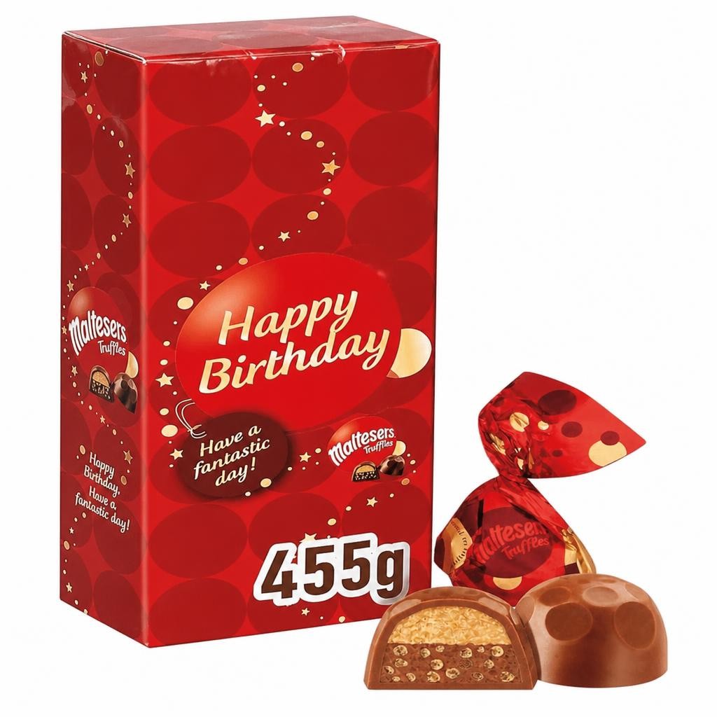 Maltesers - Truffle Ultimate Gift Pack 455g with Happy Birthday Sleeve
