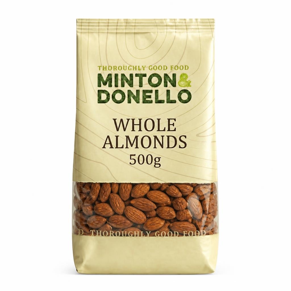 Minton & Donello Whole Almonds 6 x 500g