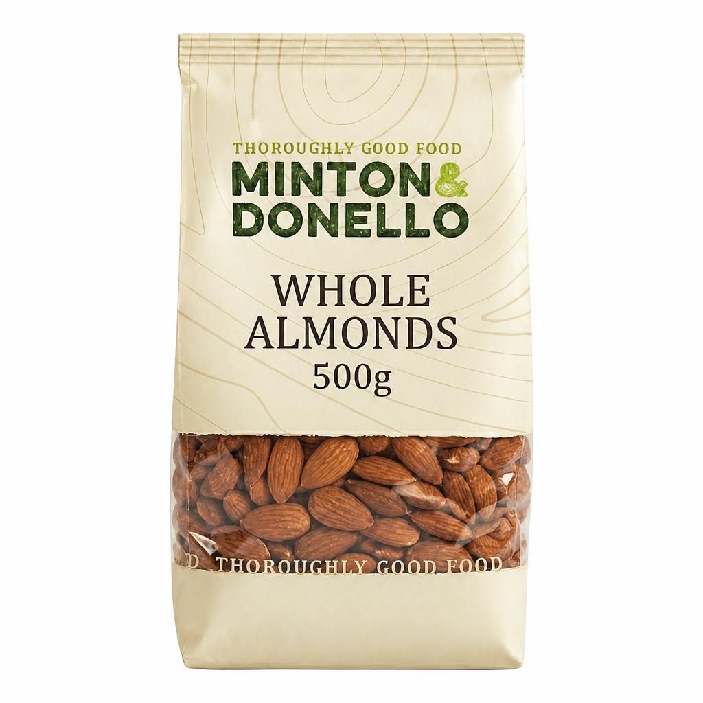 Minton & Donello Whole Almonds 6 x 500g