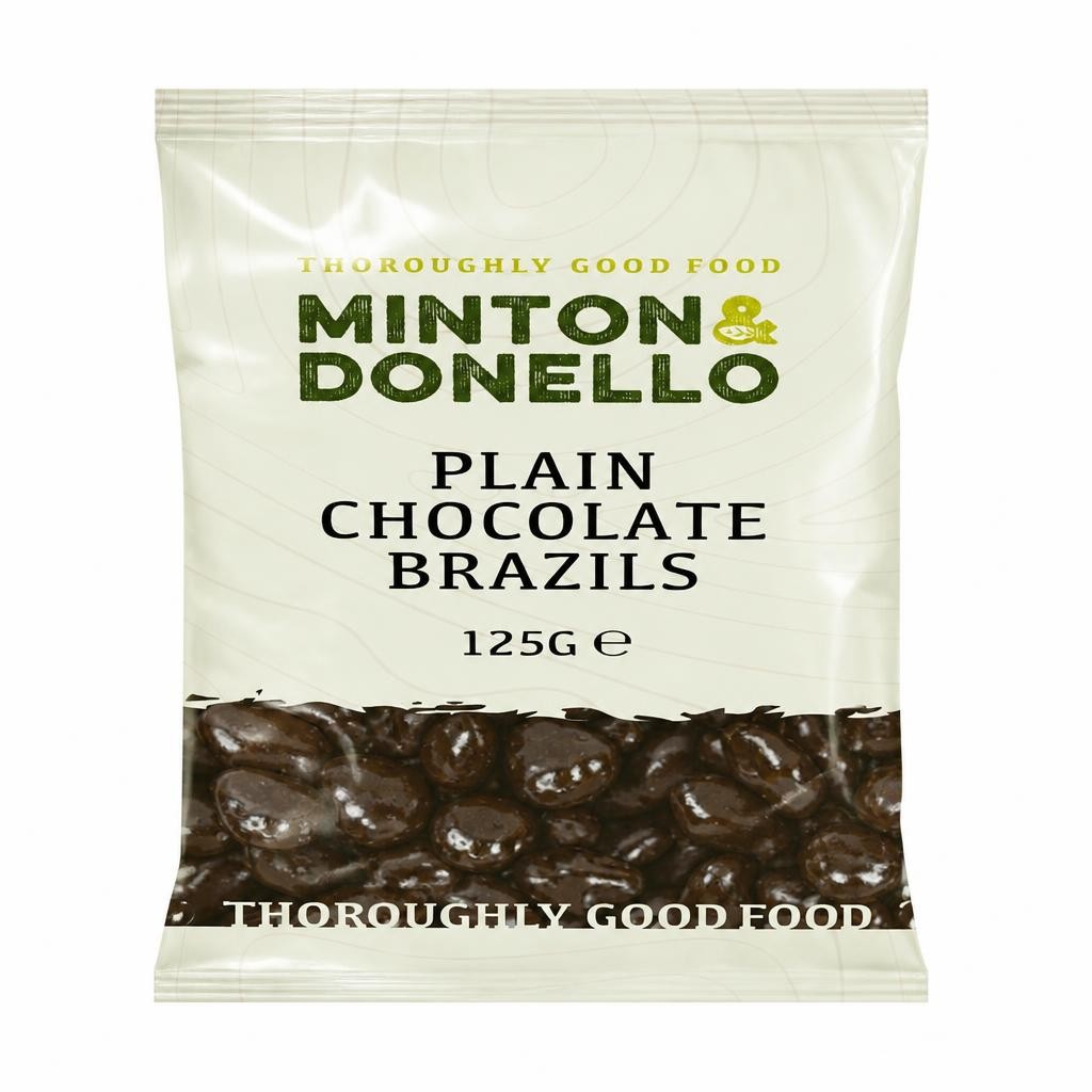 Minton & Donello Plain Chocolate Brazil Nuts 6 x 125g