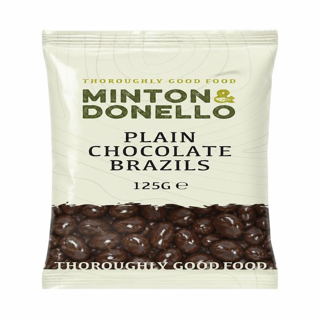 Minton & Donello Plain Chocolate Brazil Nuts 6 x 125g