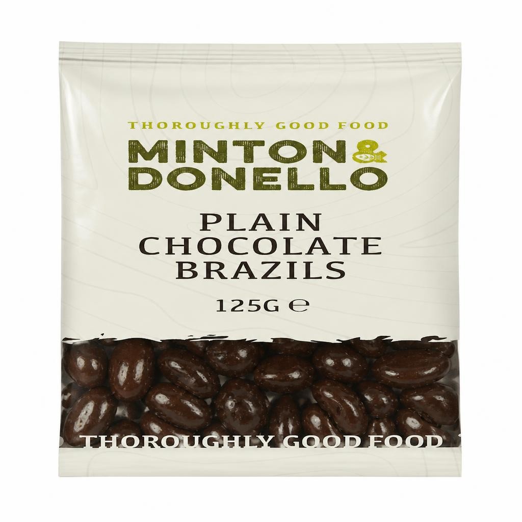 Minton & Donello Plain Chocolate Brazil Nuts 6 x 125g