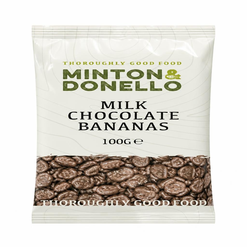 Minton & Donello Milk Chocolate Bananas 6 x 100g