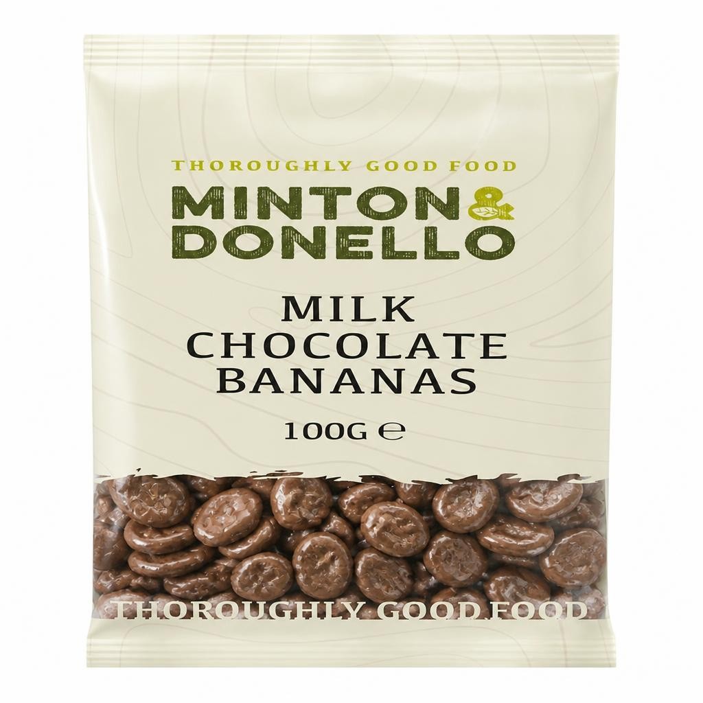 Minton & Donello Milk Chocolate Bananas 6 x 100g