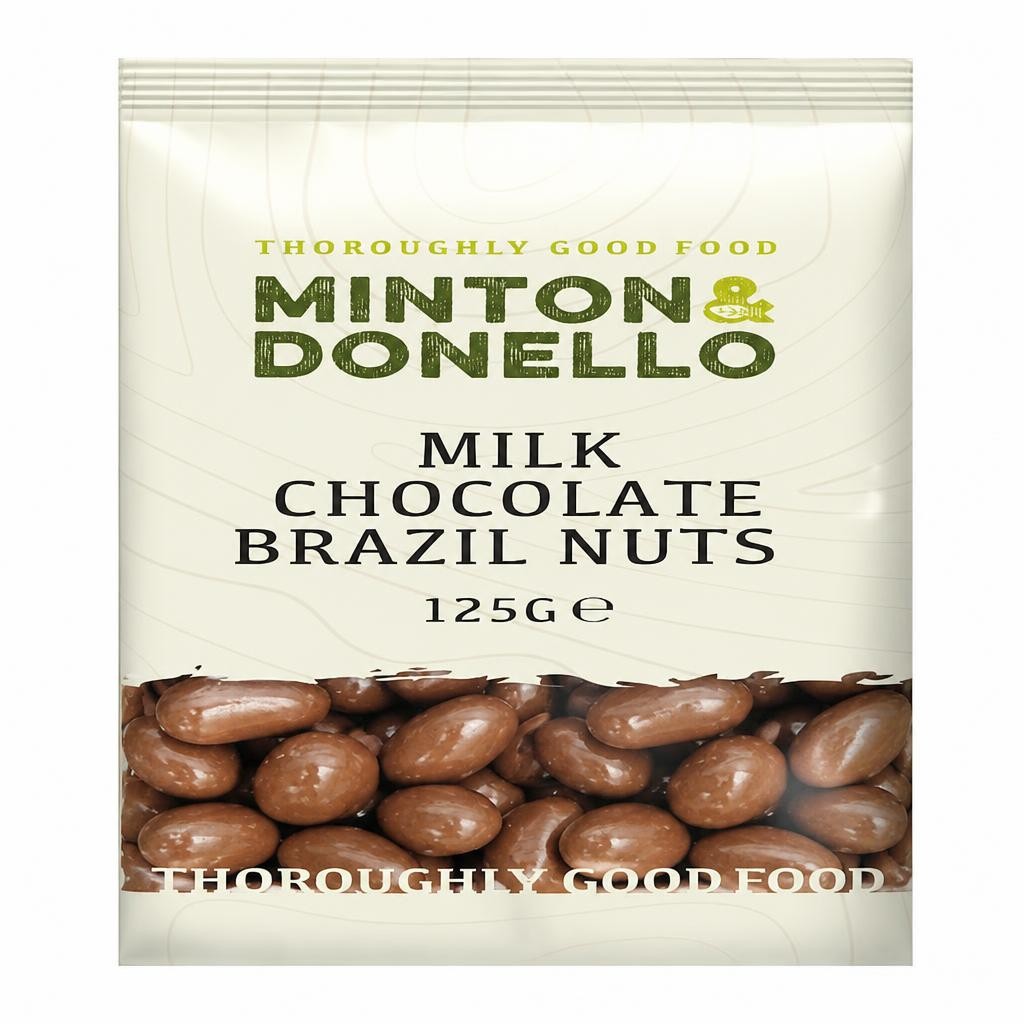 Minton & Donello Milk Chocolate Brazil Nuts 6 x 125g