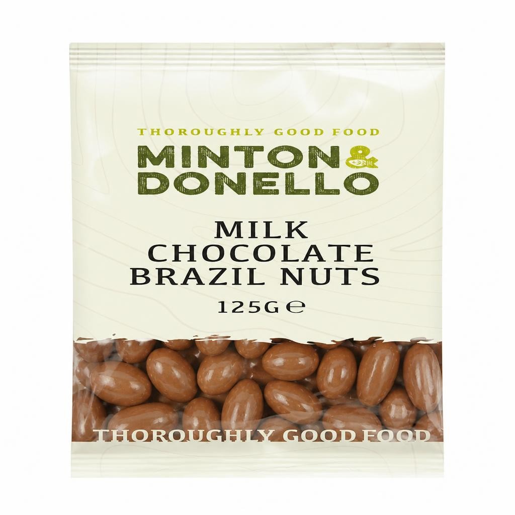 Minton & Donello Milk Chocolate Brazil Nuts 6 x 125g