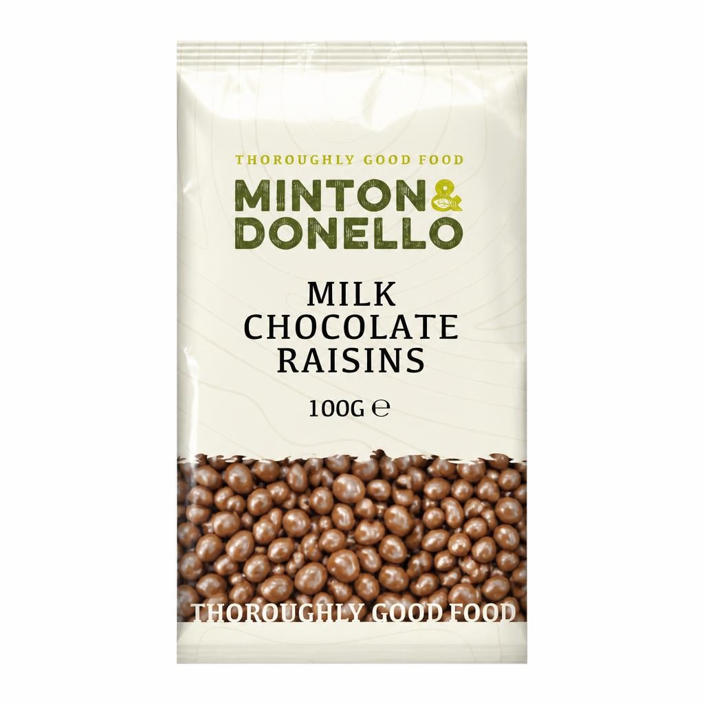Minton & Donello Milk Chocolate Raisins 6 x 100g