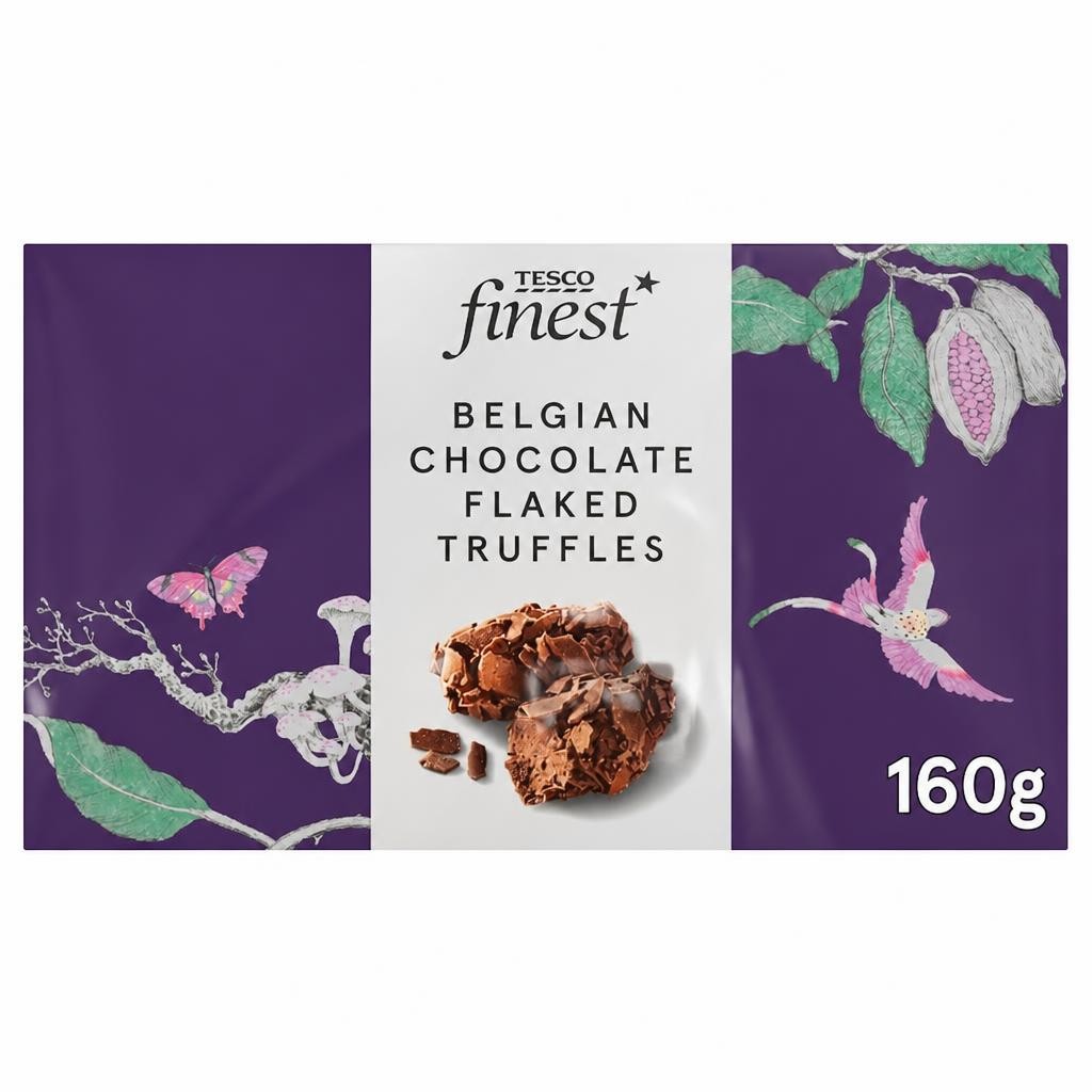Tesco Finest Belgian Chocolate Flaked Truffles 160g