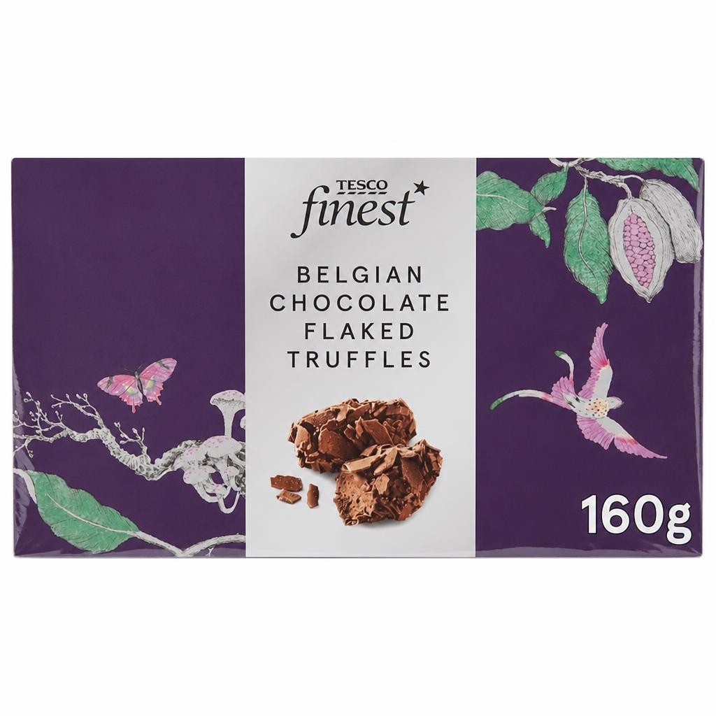Tesco Finest Belgian Chocolate Flaked Truffles 160g