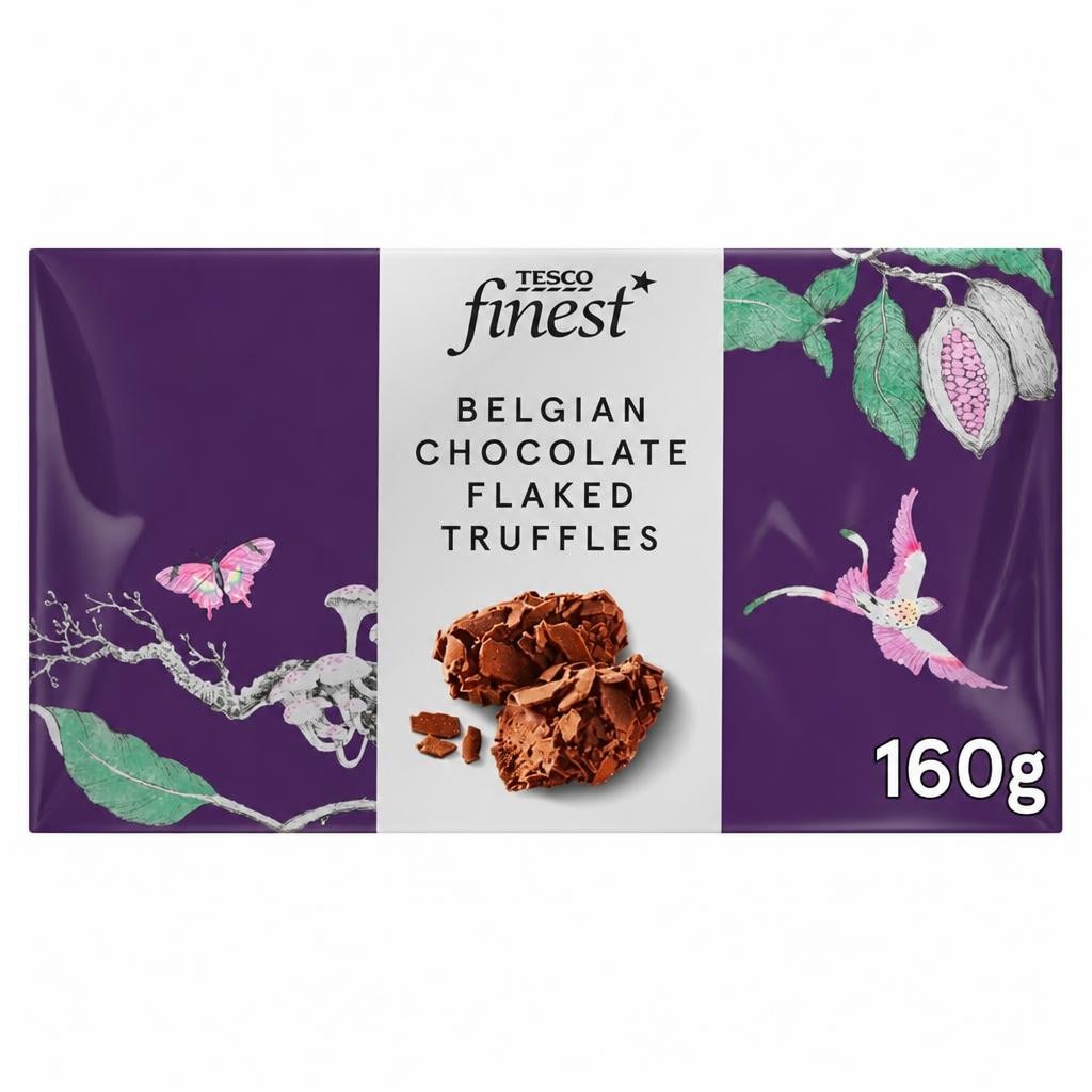 Tesco Finest Belgian Chocolate Flaked Truffles 160g