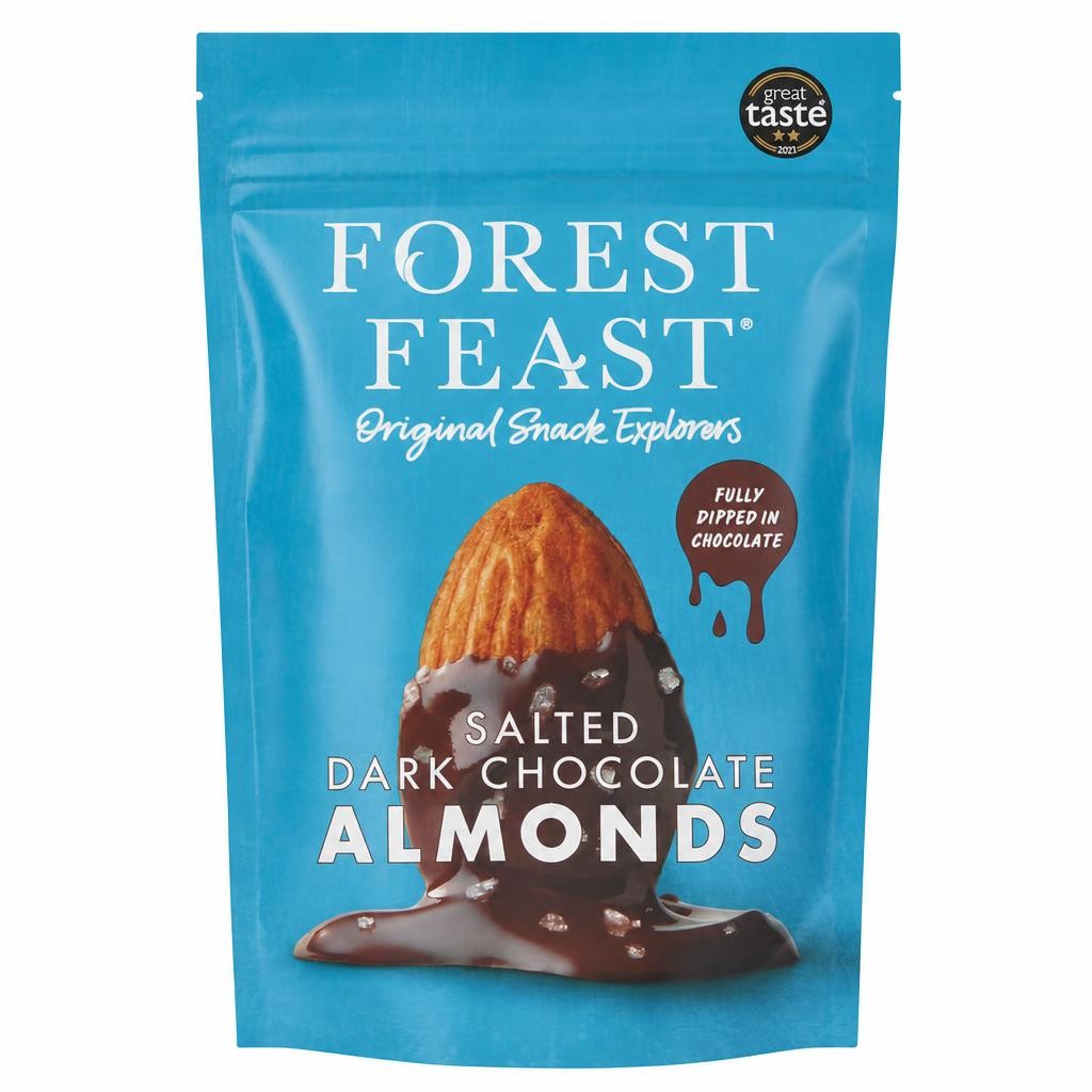 Forest Feast Salted Dark Chocolate Almonds 120G