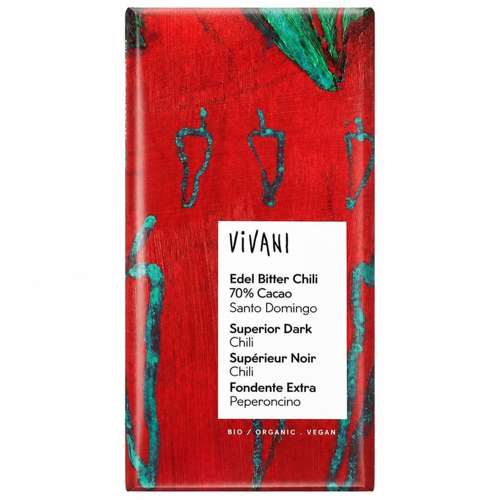 Organic Superior Dark Chili Bar 80g (Vivani) | Multi