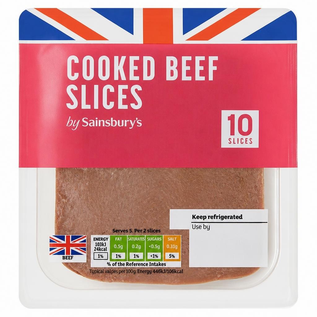 Sainsbury's British Cooked Beef Slices x10 115g