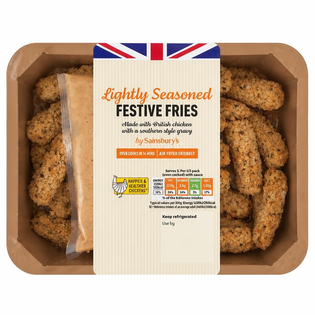 Sainsbury's Lightly Seasoned Festive Fries 350g