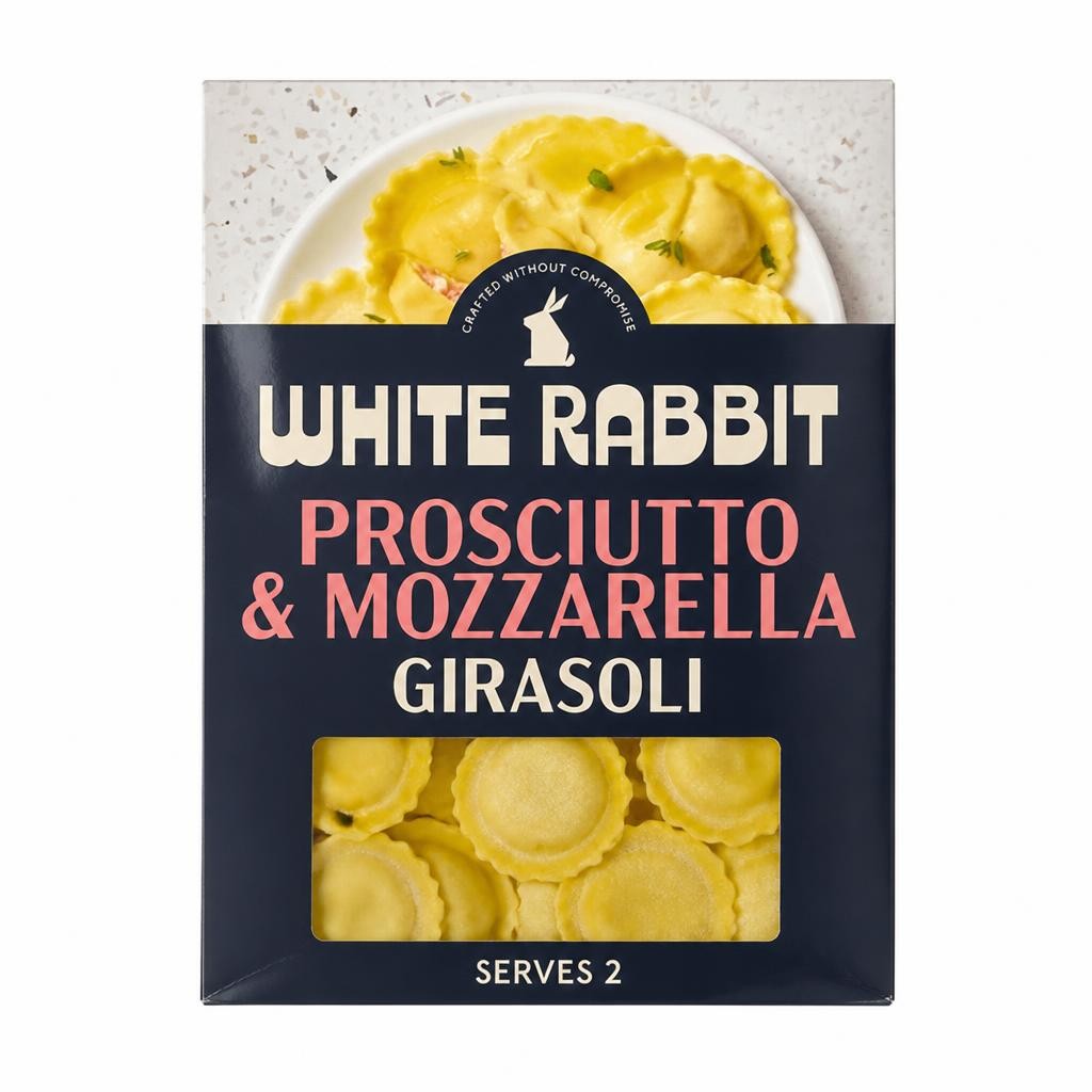 White Rabbit 250g Prosciutto & Mozzarella Gluten Free Filled Girasoli Pasta