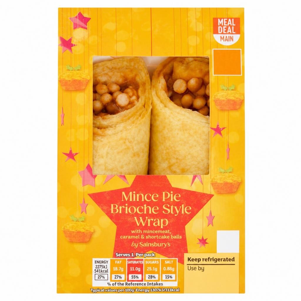 Sainsbury's Mince Pie Brioche Style Wrap