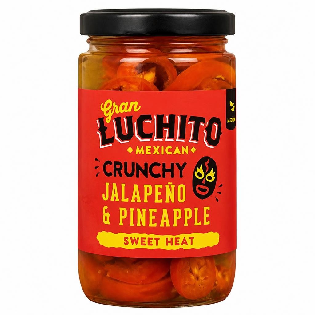 Gran Luchito Mexican Crunchy Jalapeño & Pineapple 215g