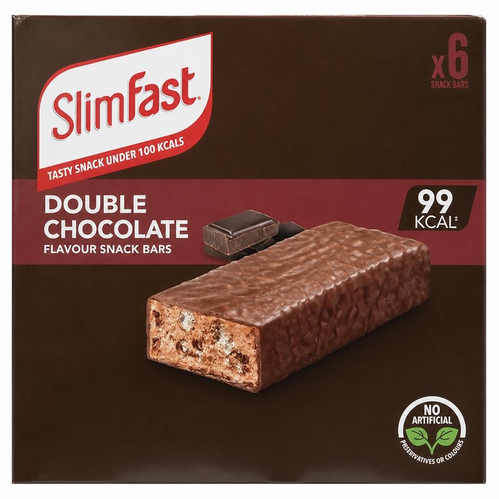 SlimFast Snack Bars Double Chocolate Flavour bar x6 25g
