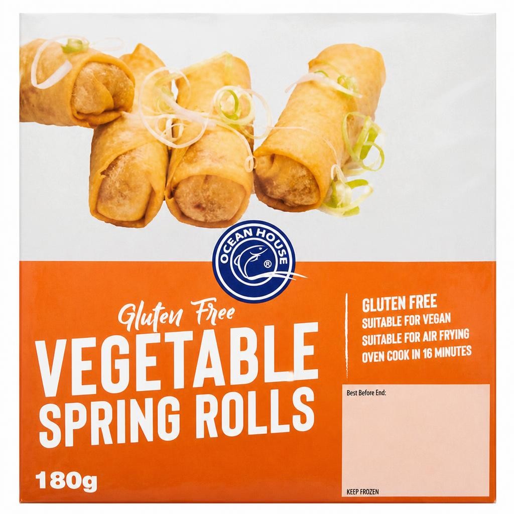 Ocean House Gluten Free Vegetable Spring Rolls 180g