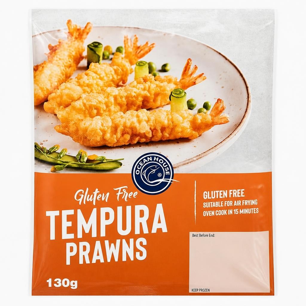Ocean House Gluten Free Tempura Prawns 130g
