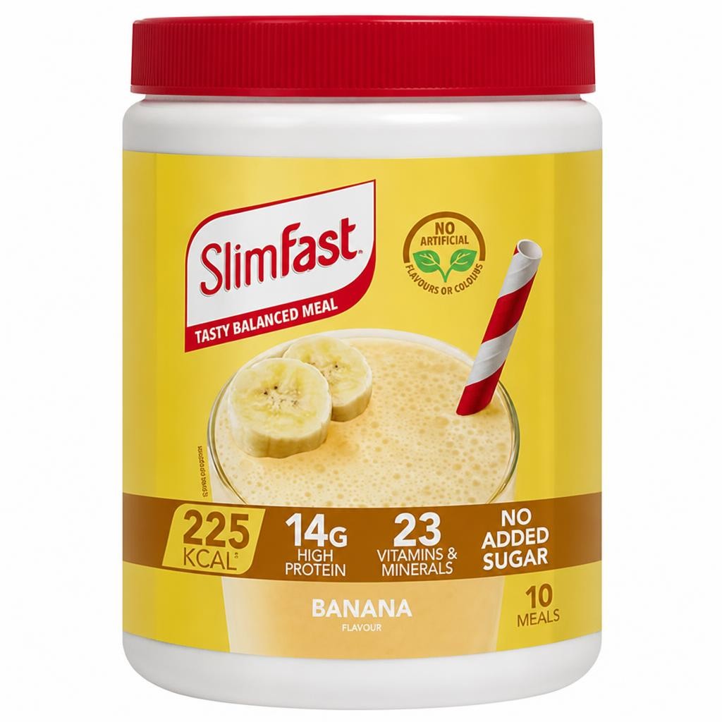 SlimFast Meal Replacement Shake Powder Tin Banana Flavour 10 meals 365g
