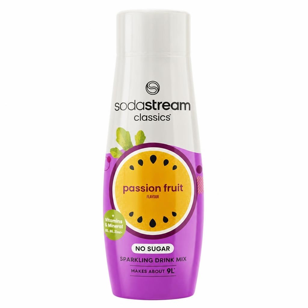 Sodastream Classics Passion Fruit Flavour Sparkling Drink Mix 440ml