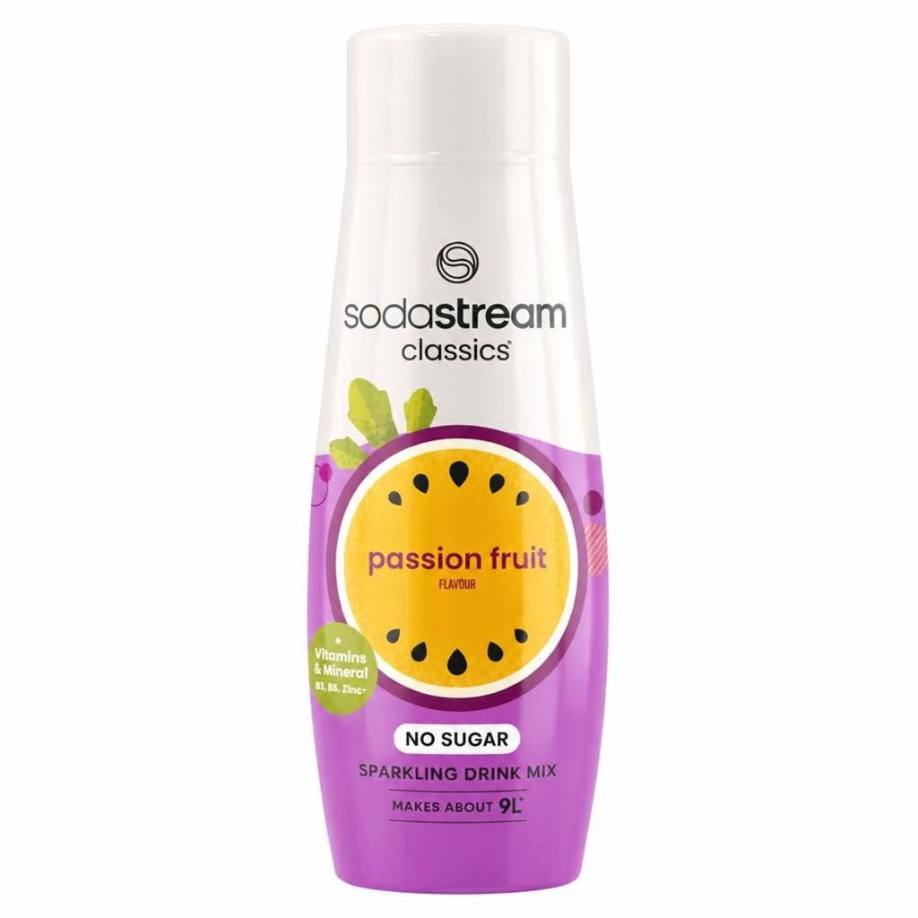 Sodastream Classics Passion Fruit Flavour Sparkling Drink Mix 440ml