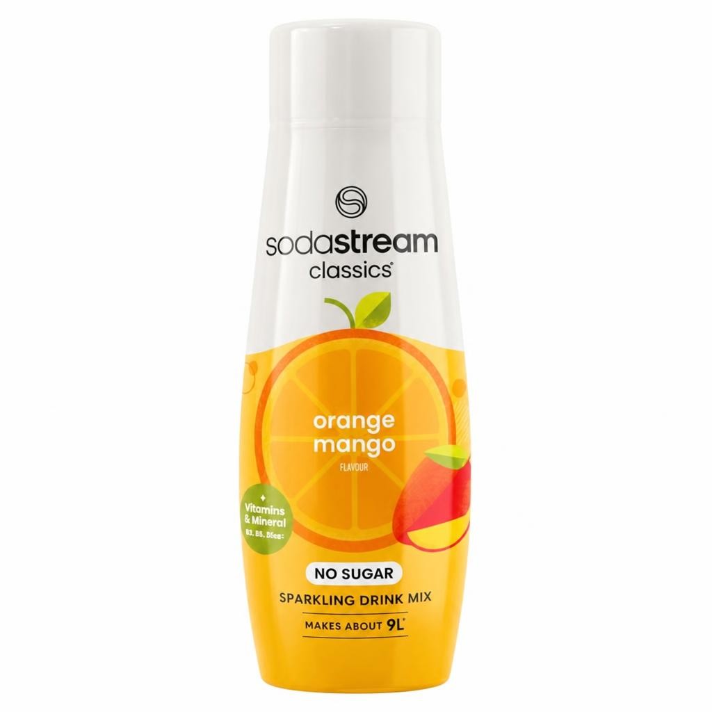 Sodastream Classics Orange Mango Flavour Sparkling Drink Mix 440ml