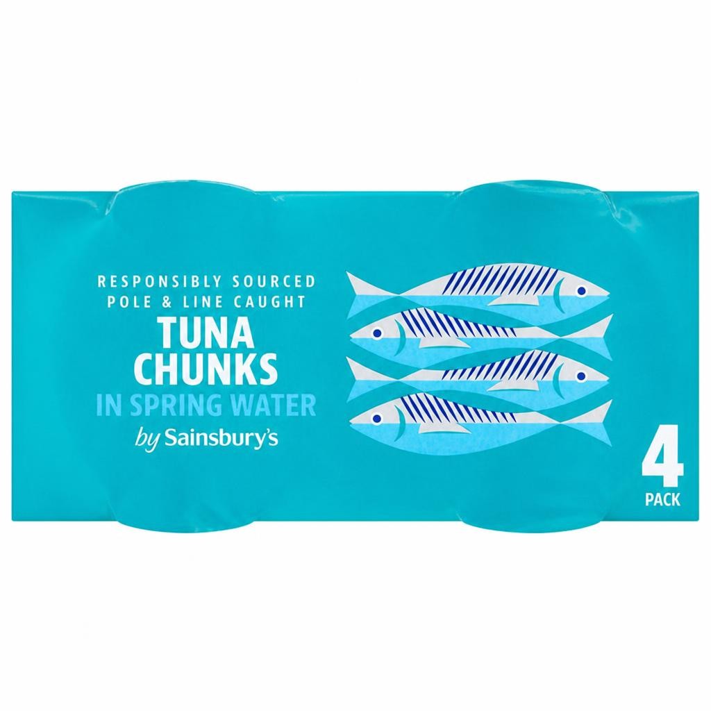 Sainsbury's Tuna Chunks in Spring Water 4x145g