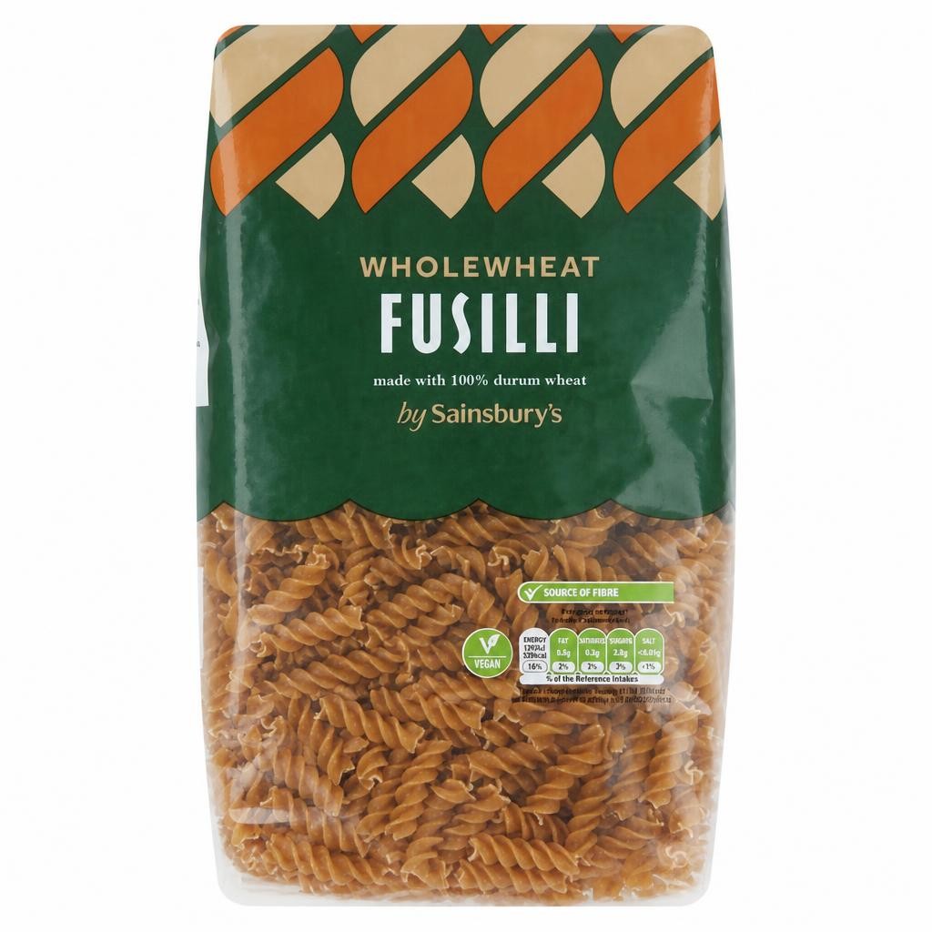 Sainsbury's Wholewheat Fusilli Pasta 1kg