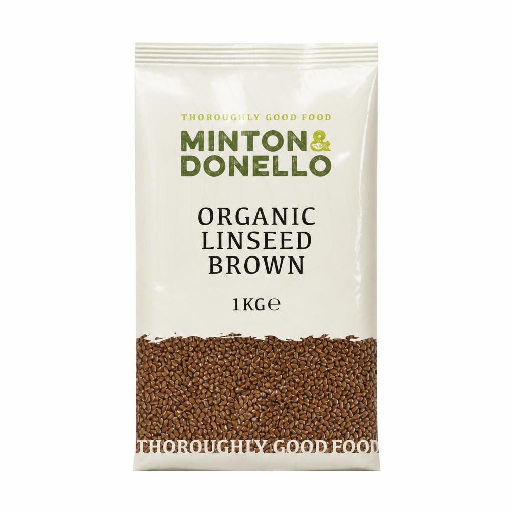 Minton & Donello Organic Brown Linseed 6 x 1Kg