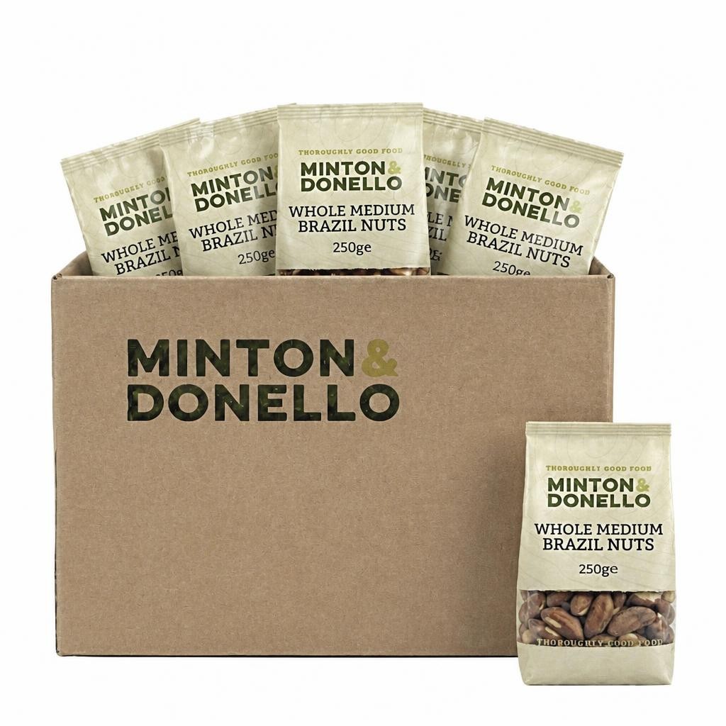 Minton & Donello Whole Medium Brazil Nuts 6 x 250g