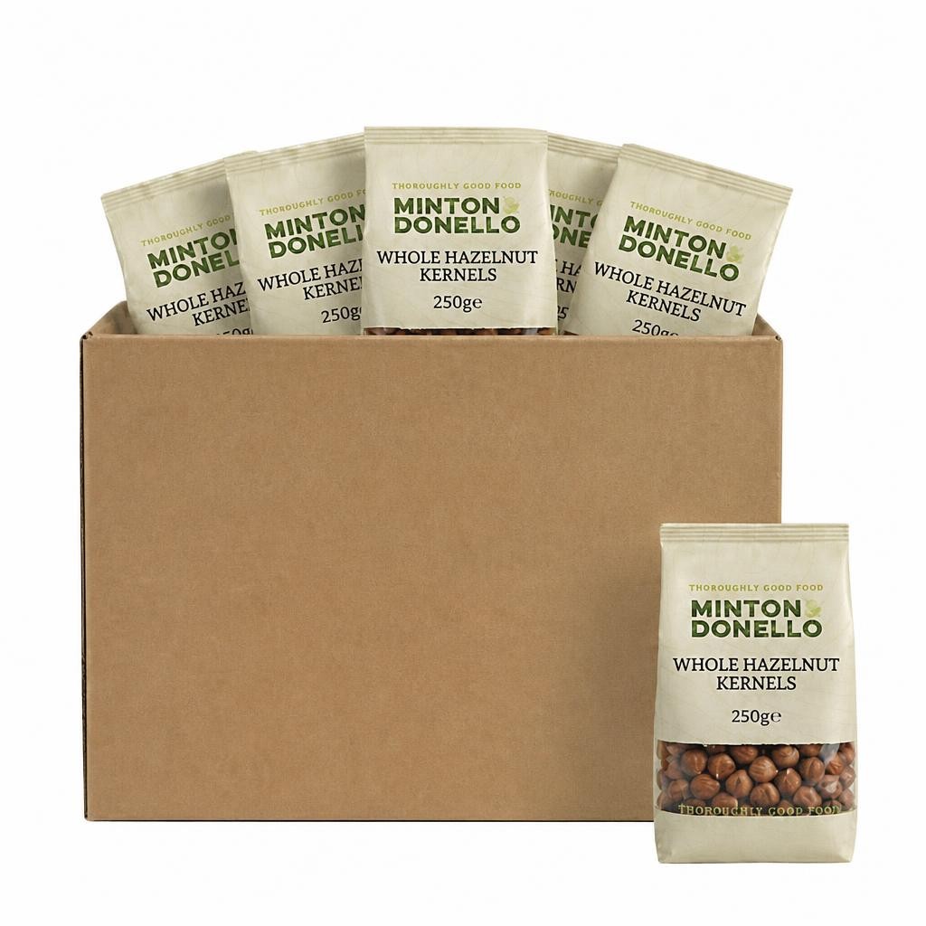 Minton & Donello Whole Hazelnut Kernels 6 x 250g