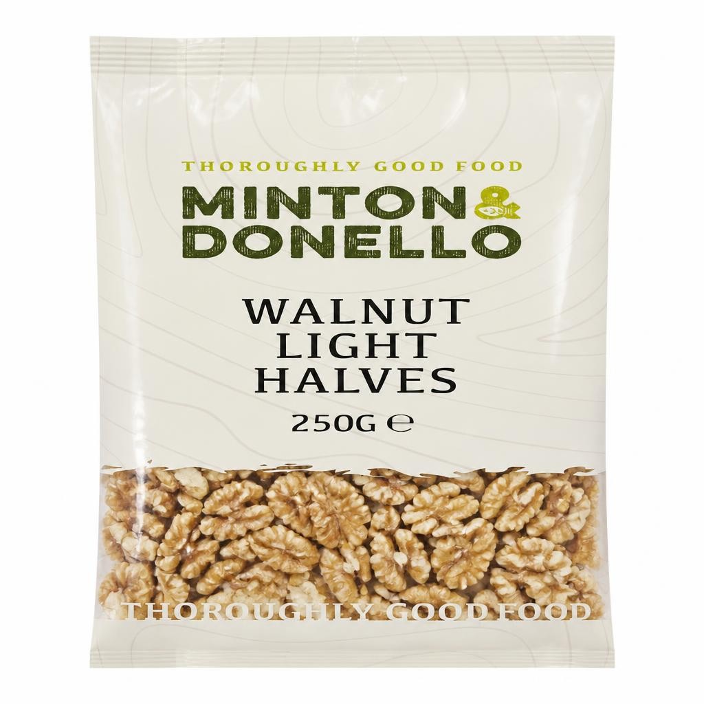 Minton & Donello Light Walnut Halves 6 x 250g