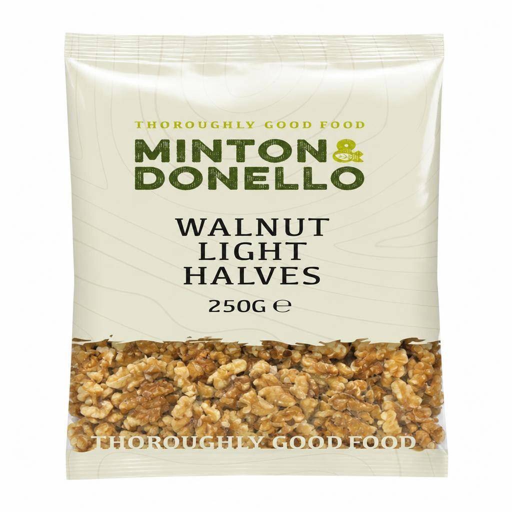 Minton & Donello Light Walnut Halves 6 x 250g