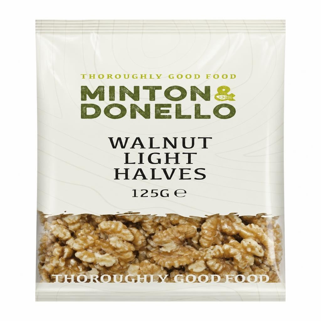 Minton & Donello Light Walnut Halves 6 x 125g