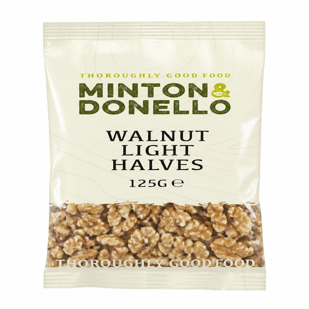 Minton & Donello Light Walnut Halves 6 x 125g