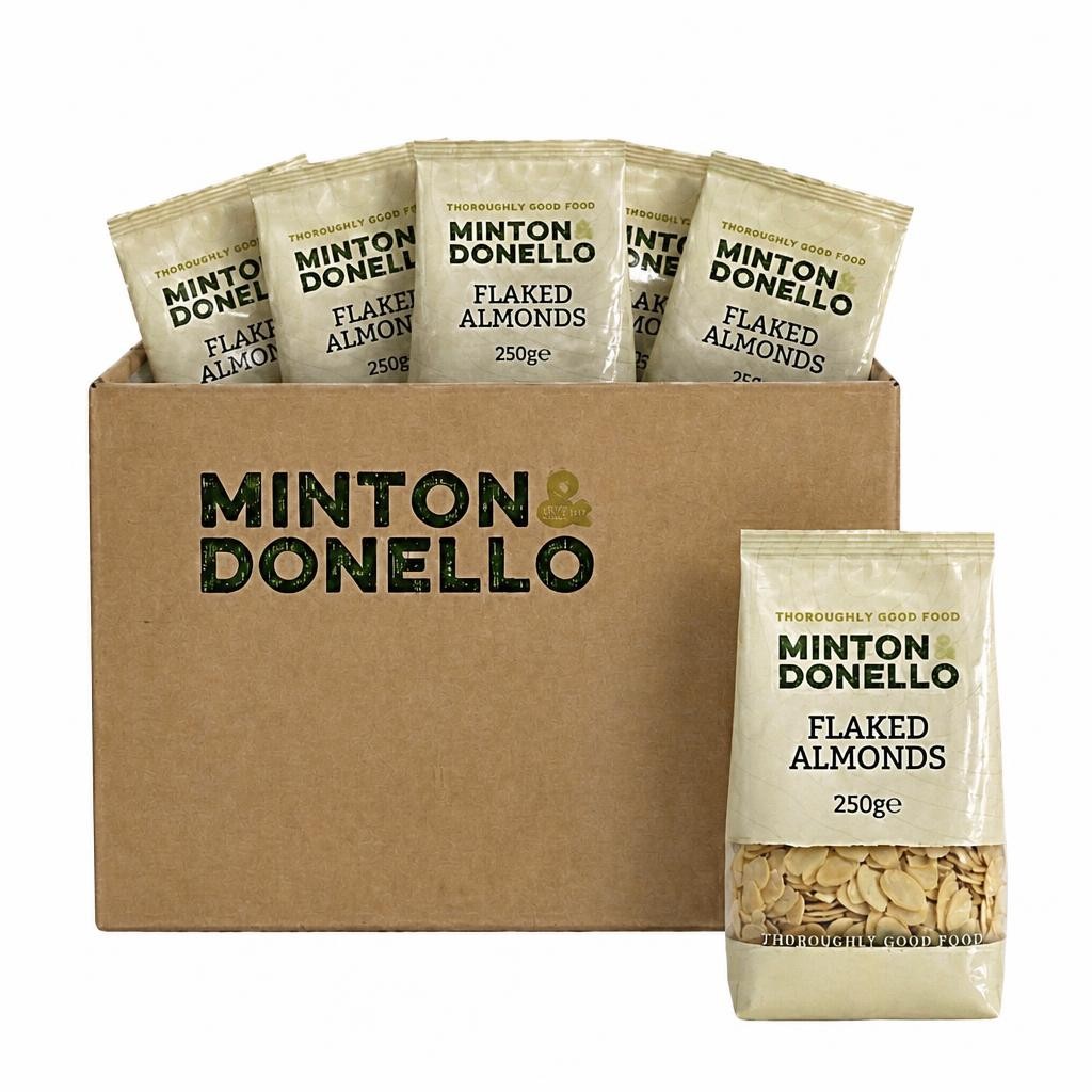 Minton & Donello Flaked Almonds 6 x 250g