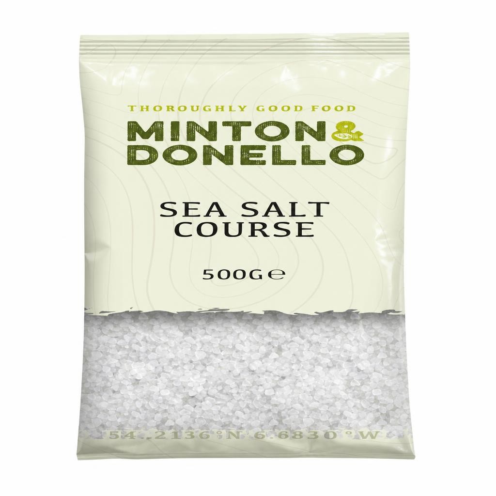 Minton & Donello Coarse Sea Salt No Additives 6 x 500g