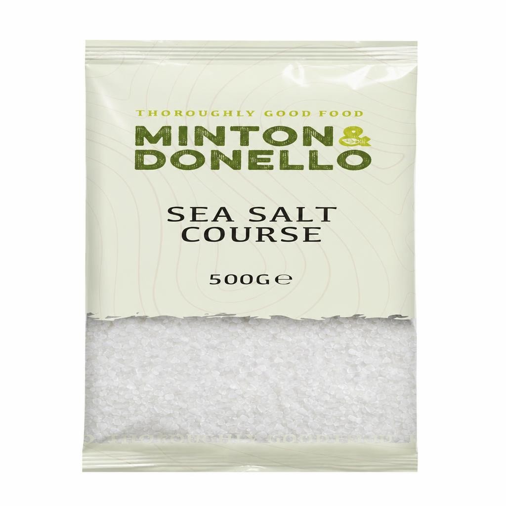 Minton & Donello Coarse Sea Salt No Additives 6 x 500g