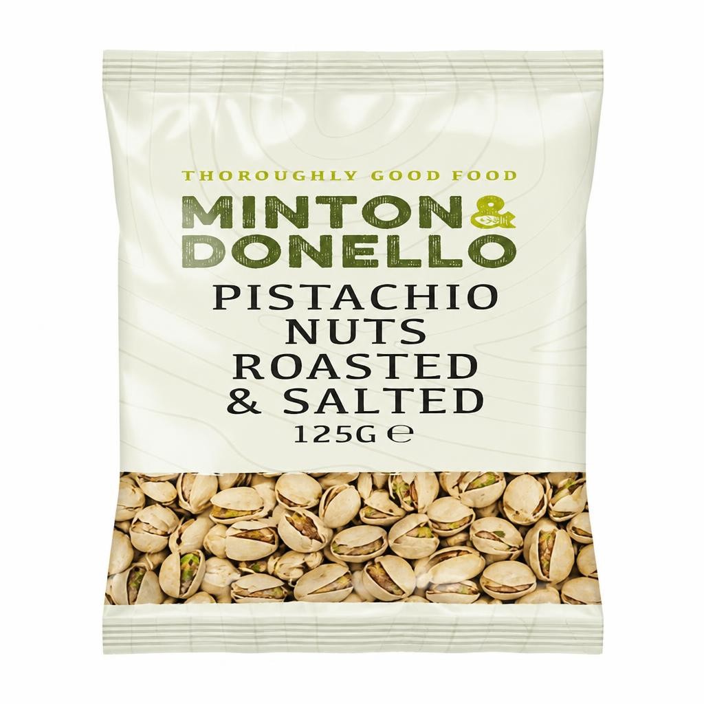 Minton & Donello Roasted & Salted Pistachio Nuts 6 x 125g
