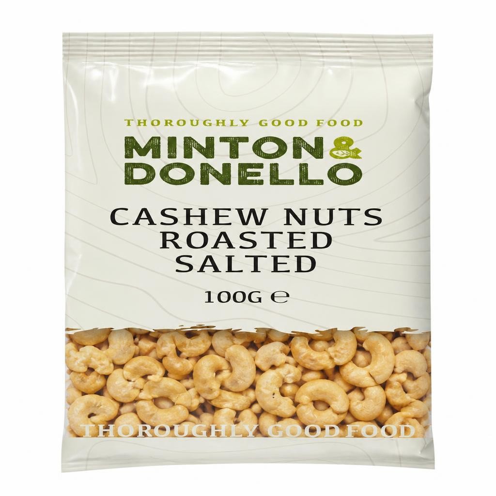 Minton & Donello Roasted & Salted Cashew Nuts 6 x 100g