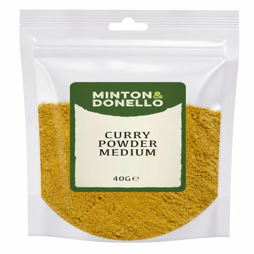 Minton & Donello Medium Curry Powder 10 x 40g
