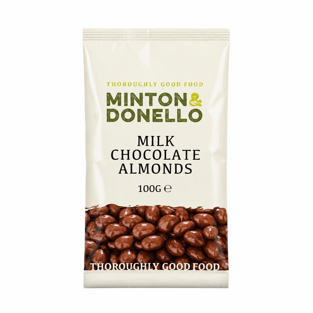 Minton & Donello Milk Chocolate Almonds 6 x 100g