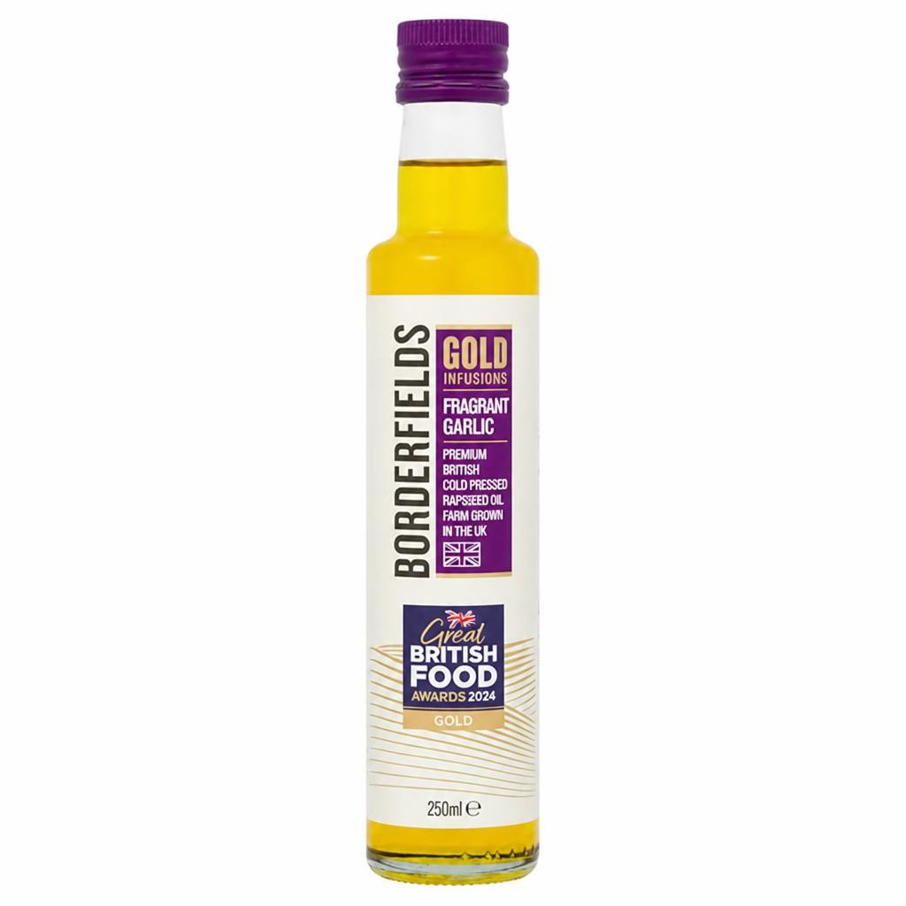 Borderfields Gold Infusions Fragrant Garlic Premium British Cold Pressed Rapeseed Oil 250ml